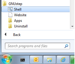 gnustep start menu